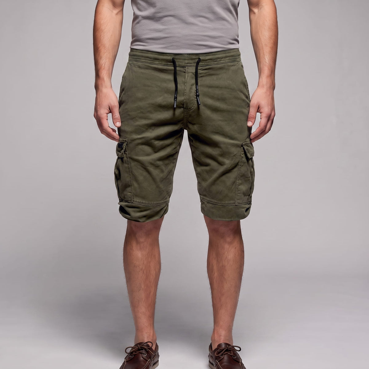 Herren Cargoshorts mit Kordelzug und Klappentaschen | Mirko_20