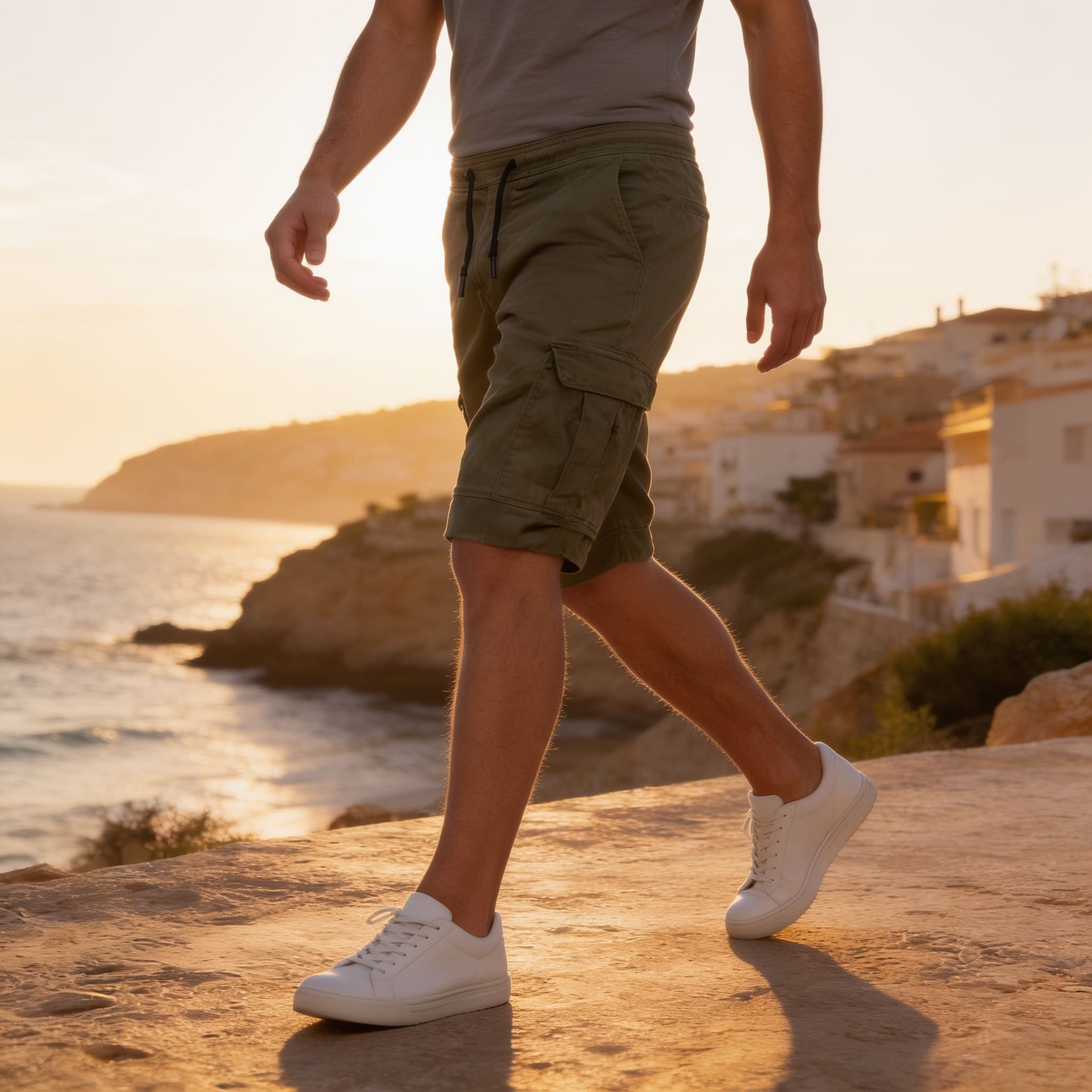 Herren Cargoshorts mit Kordelzug und Klappentaschen | Mirko