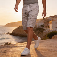 Herren Cargoshorts mit Kordelzug und Klappentaschen | Mirko