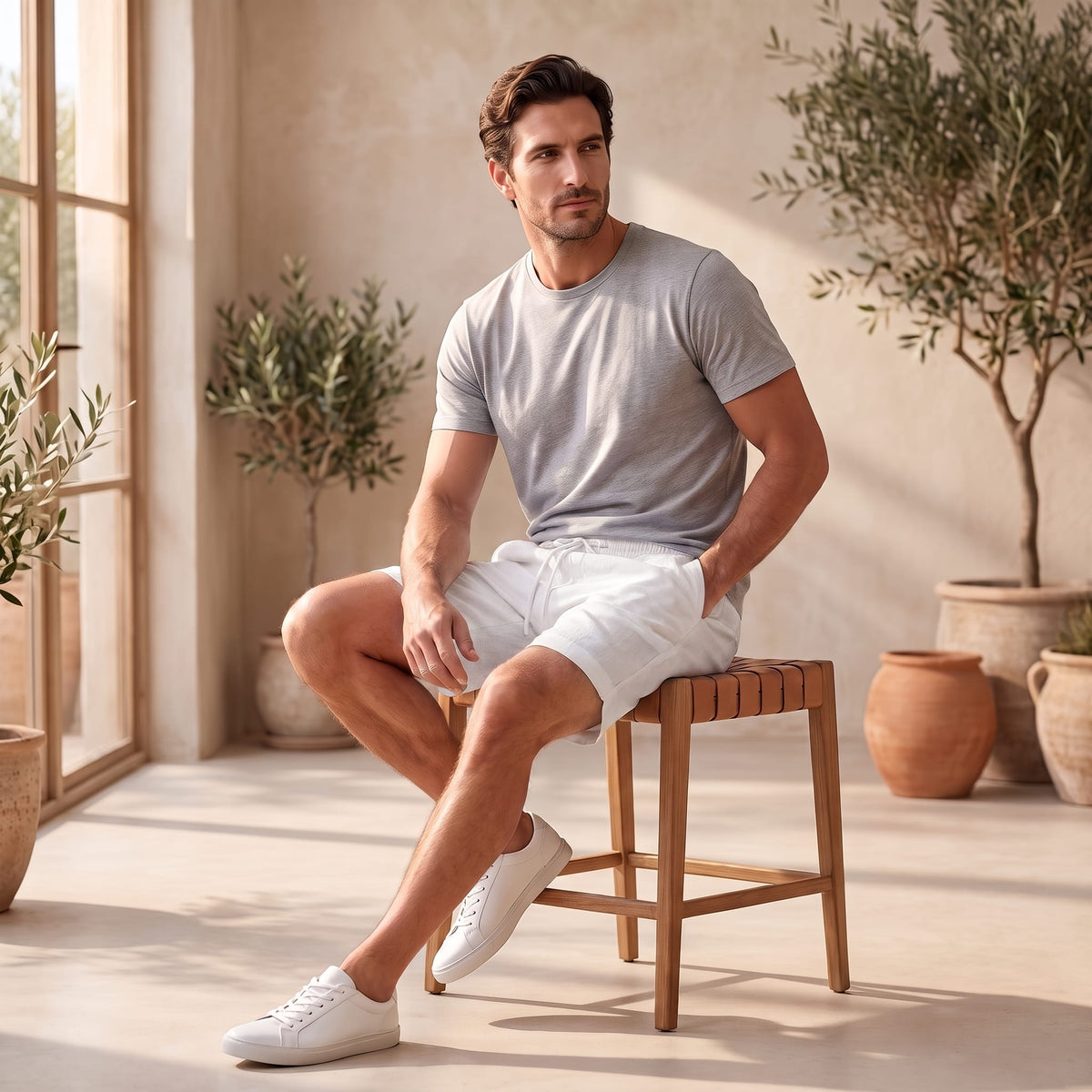Herren Shorts Comfort Fit mit aufgesetzten Taschen | Nikolas_12