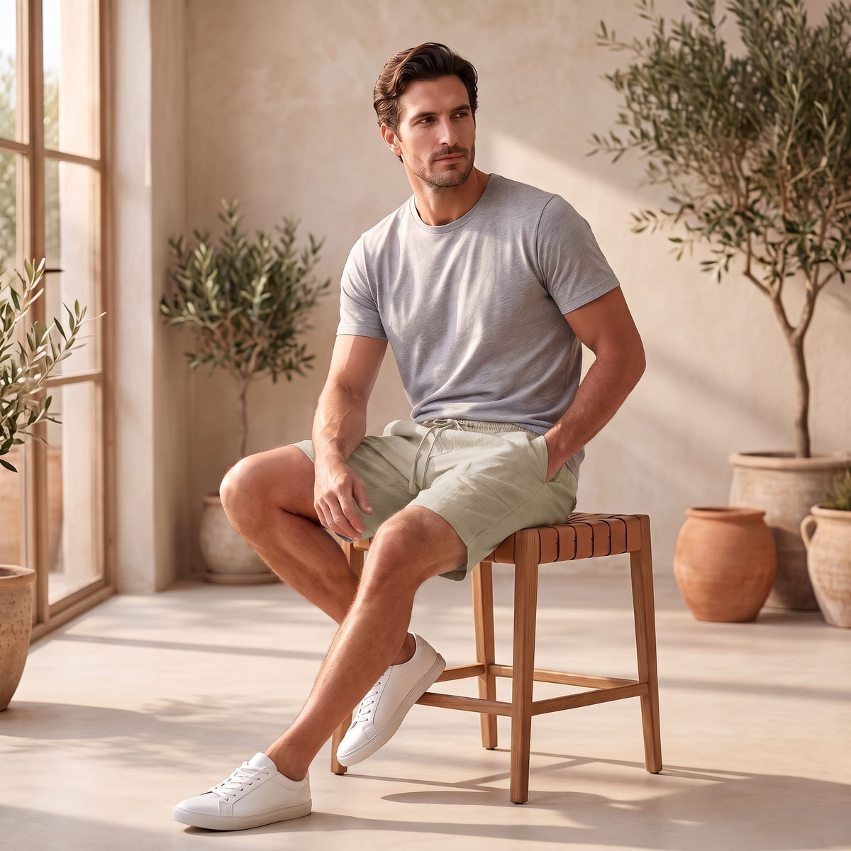 Herren Shorts Comfort Fit mit aufgesetzten Taschen | Nikolas