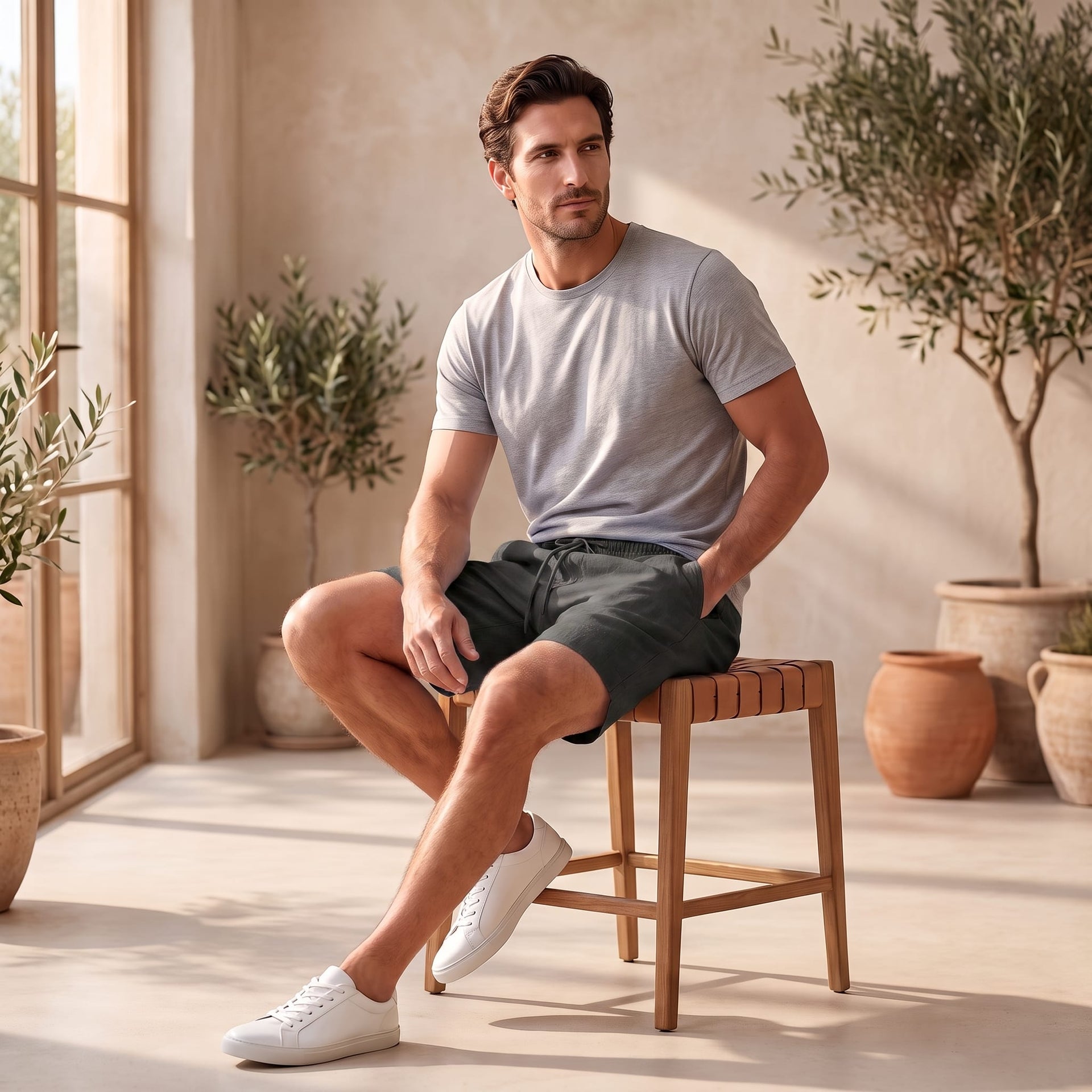 Herren Shorts Comfort Fit mit aufgesetzten Taschen | Nikolas