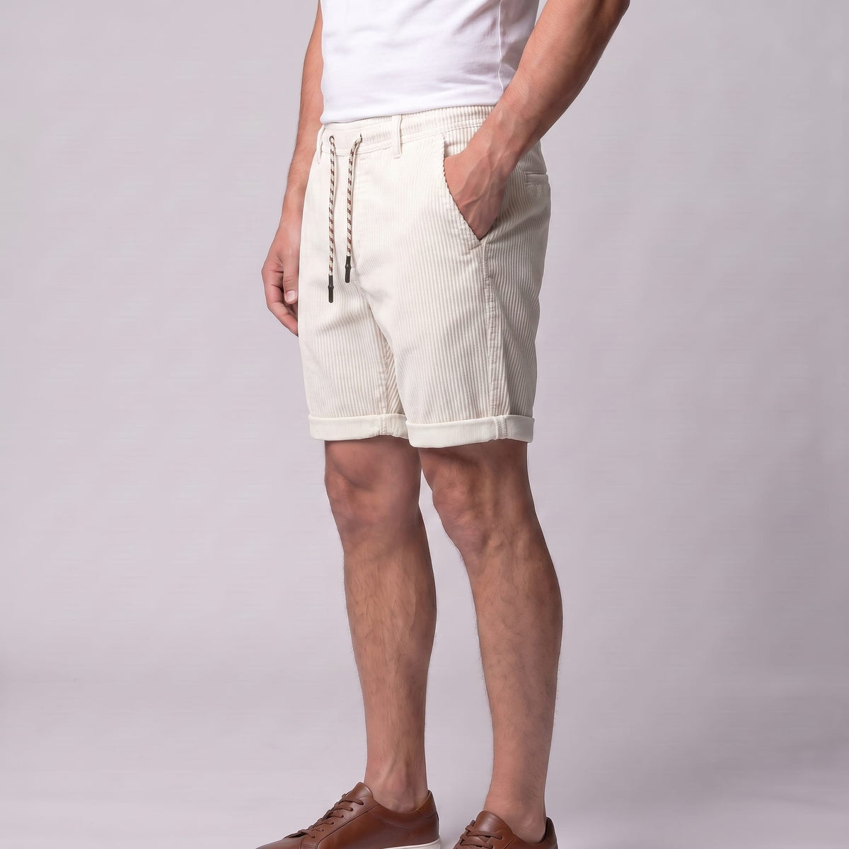 Herren Cordshorts mit Umschlagsaum | Nikolaus