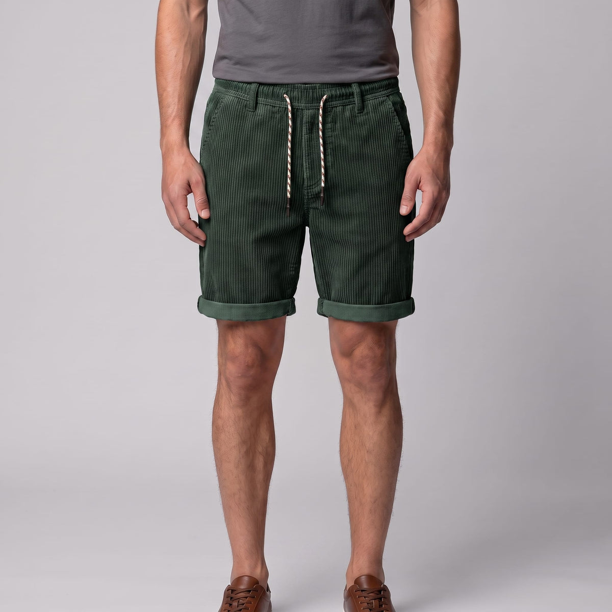 Herren Cordshorts mit Umschlagsaum | Nikolaus