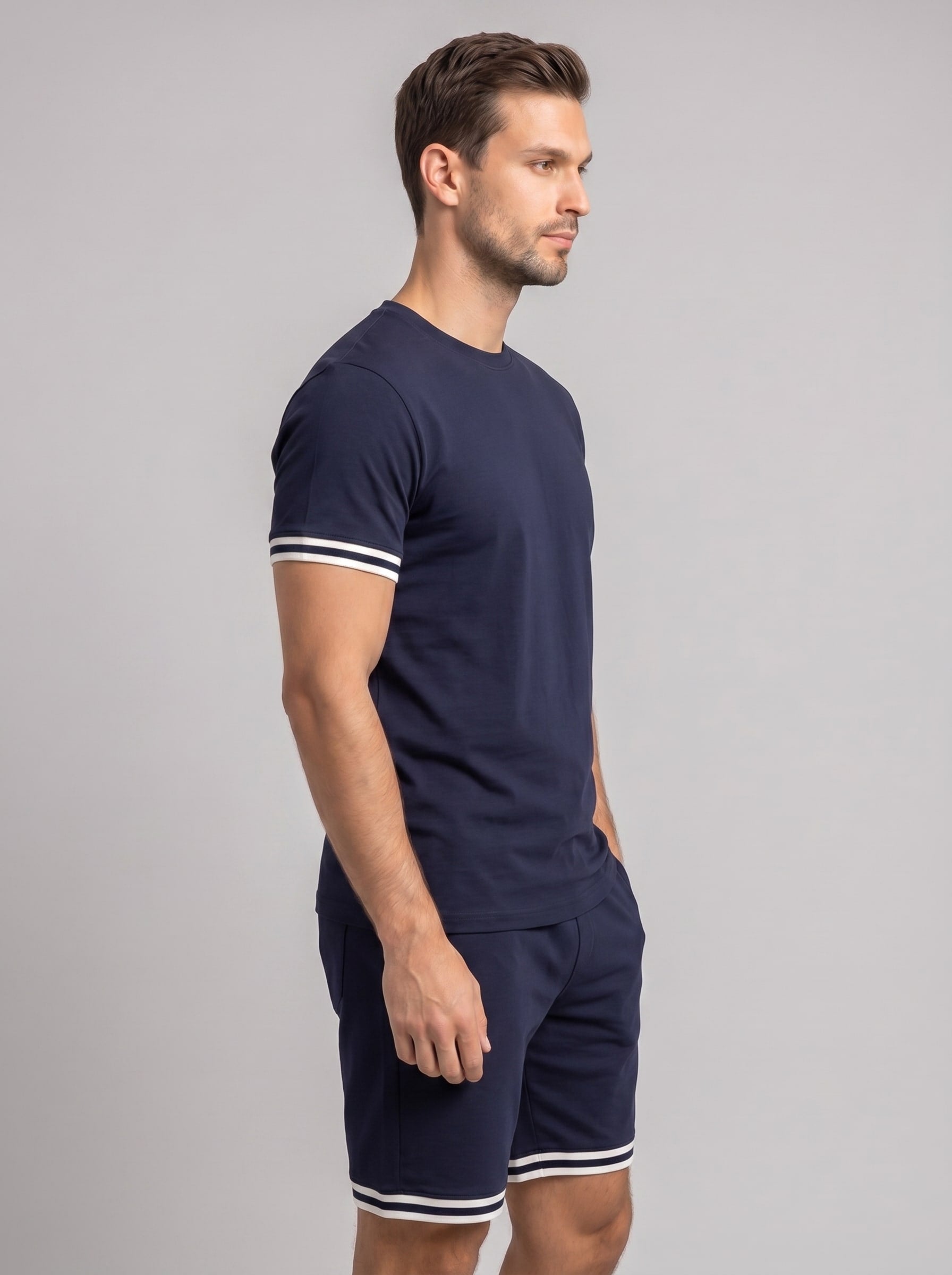Herren Strickset mit Kontraststreifen | Albin