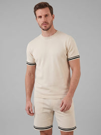 Herren Strickset mit Kontraststreifen | Albin