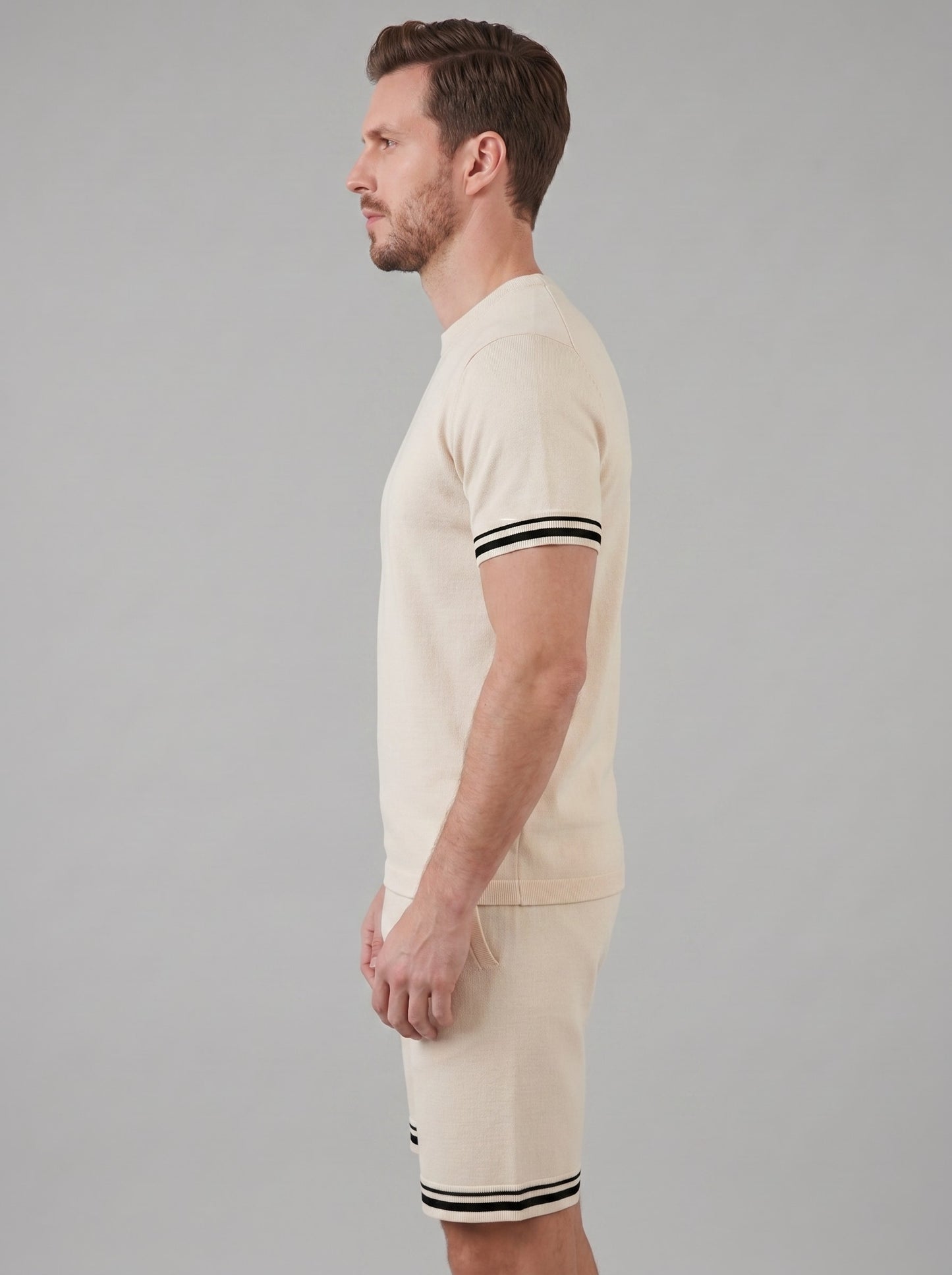 Herren Strickset mit Kontraststreifen | Albin_8