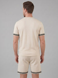 Herren Strickset mit Kontraststreifen | Albin