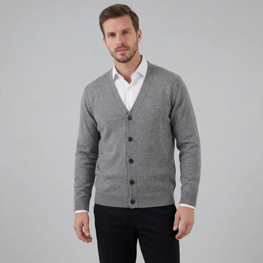 Herren Feinstrickjacke mit V-Ausschnitt | Sebastian_1