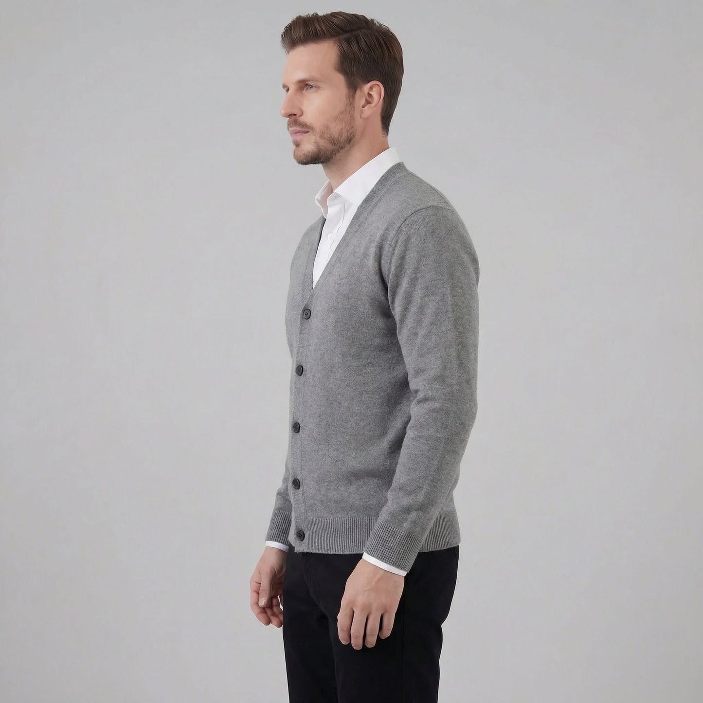 Herren Feinstrickjacke mit V-Ausschnitt | Sebastian_2