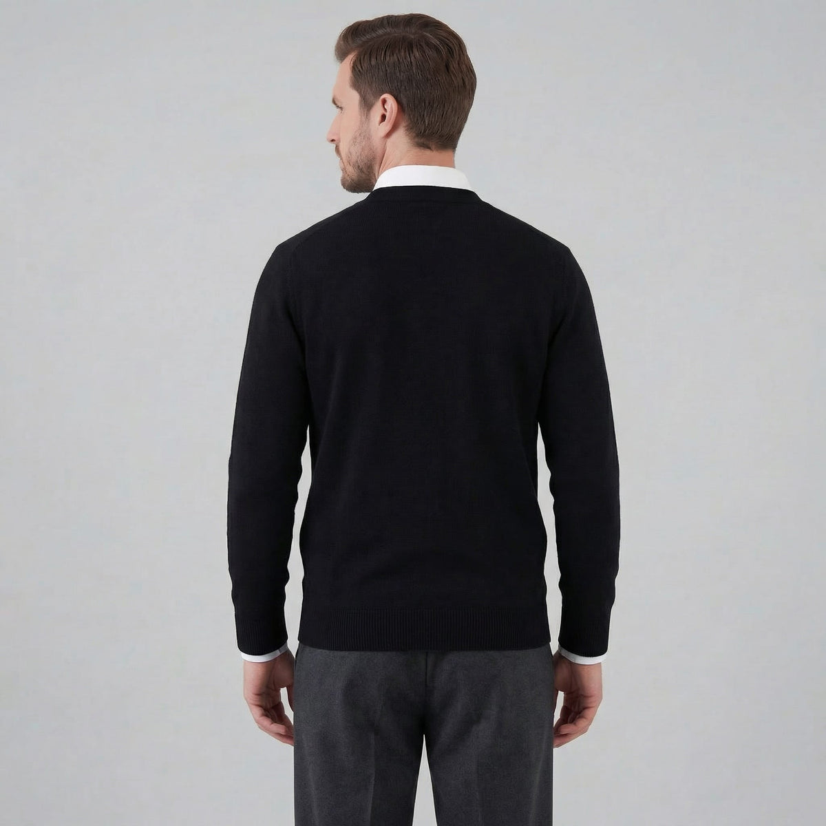 Herren Feinstrickjacke mit V-Ausschnitt | Sebastian_7