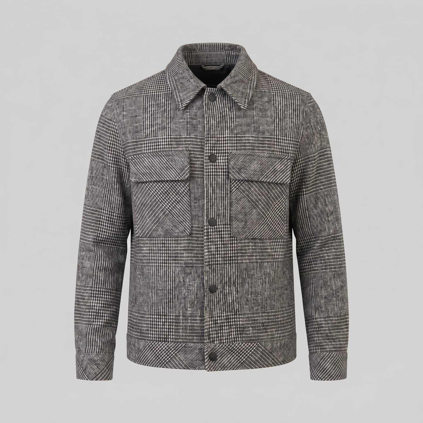 Herren Hemdjacke im Glencheck mit Brusttaschen | Tassilo_2