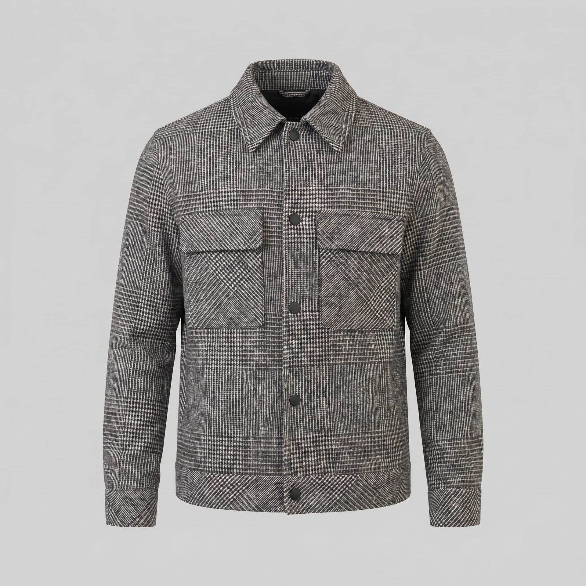 Herren Hemdjacke im Glencheck mit Brusttaschen | Tassilo