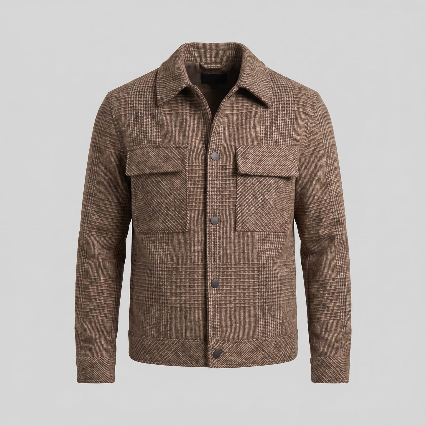 Herren Hemdjacke im Glencheck mit Brusttaschen | Tassilo_6