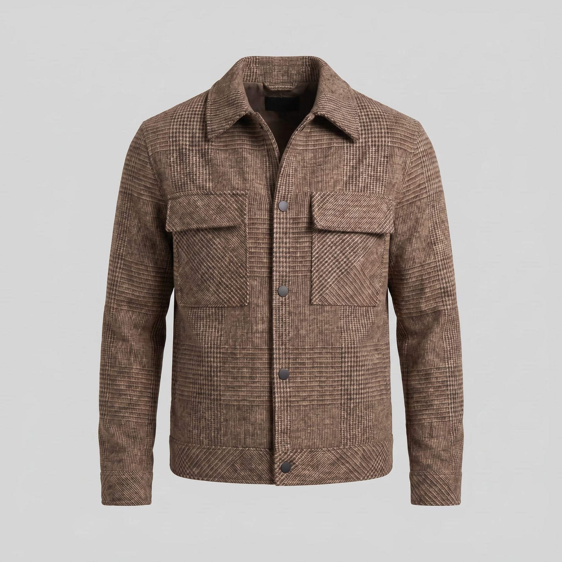 Herren Hemdjacke im Glencheck mit Brusttaschen | Tassilo
