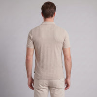 Herren Strickpoloshirt Fischgratmuster Regular Fit | Leopold