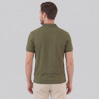 Herren Strickpoloshirt Fischgratmuster Regular Fit | Leopold