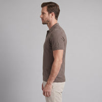 Herren Strickpoloshirt Fischgratmuster Regular Fit | Leopold
