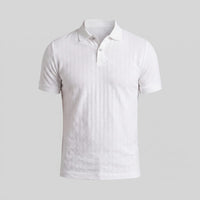 Herren Strickpoloshirt Fischgratmuster Regular Fit | Leopold