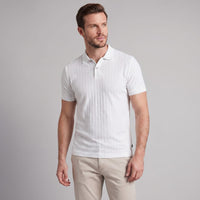 Herren Strickpoloshirt Fischgratmuster Regular Fit | Leopold