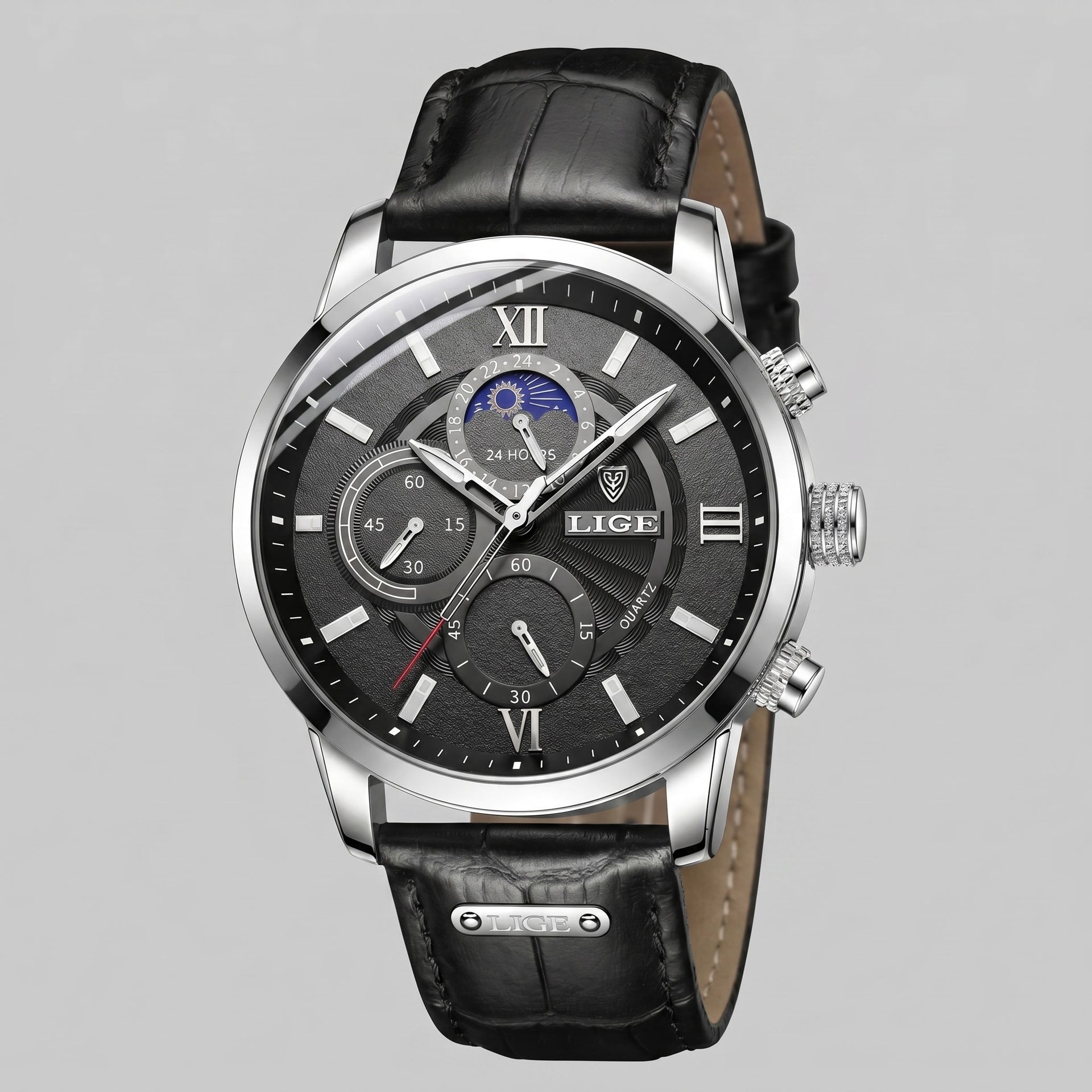 Herren Armbanduhr Chronograph mit Mondphase | Rembert