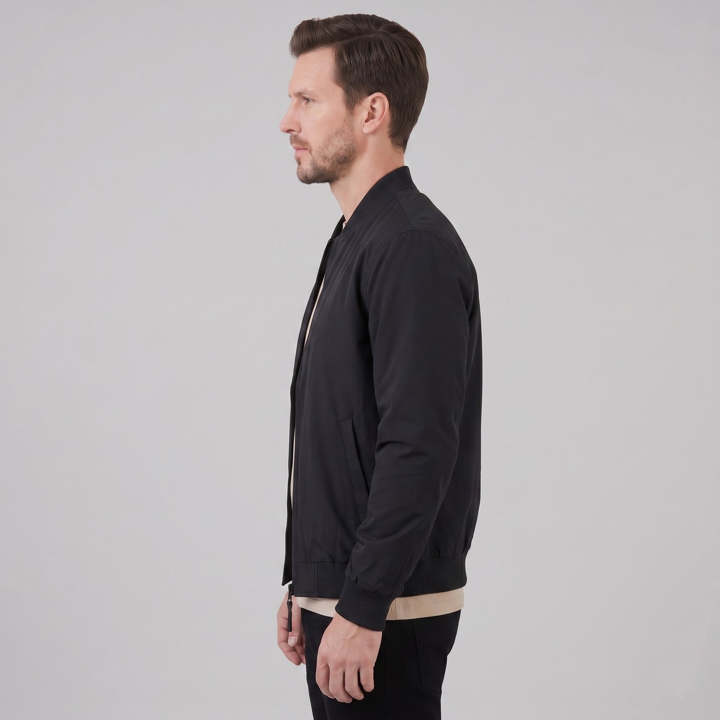 Herren Bomberjacke mit Rippkragen | August_2
