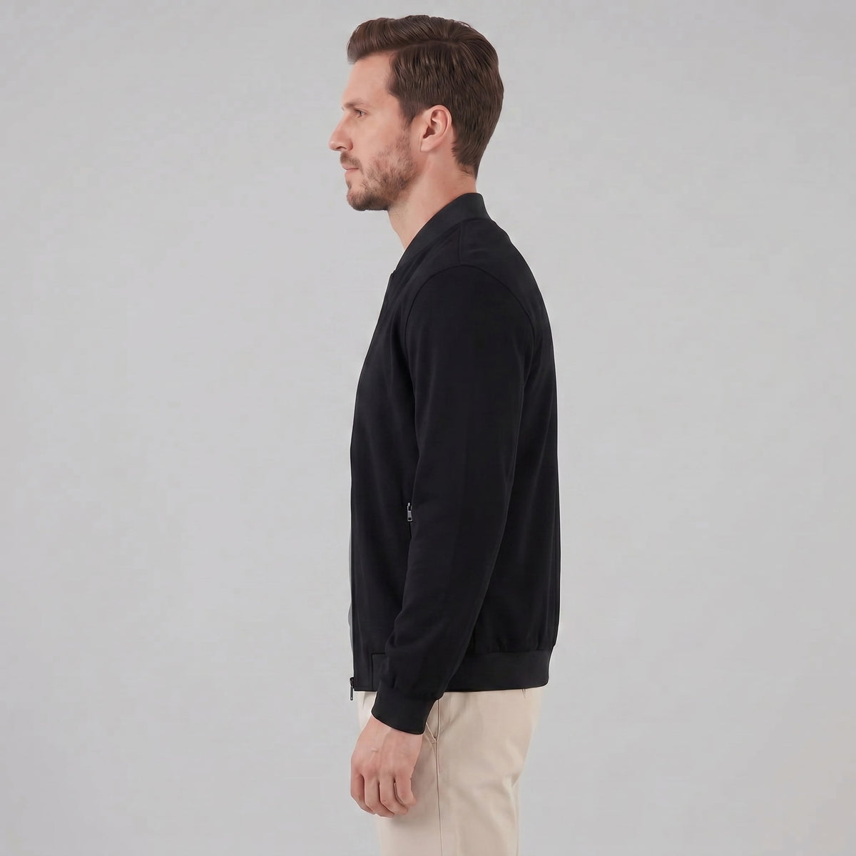 Herren Bomberjacke mit Rippkragen | August