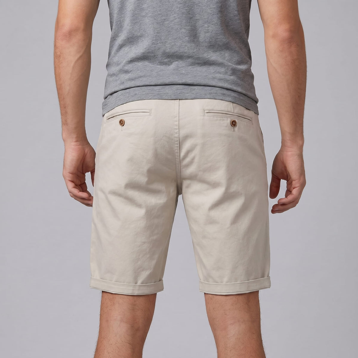 Herren Chinoshorts aus Baumwolle mit Umschlagsaum | Ole
