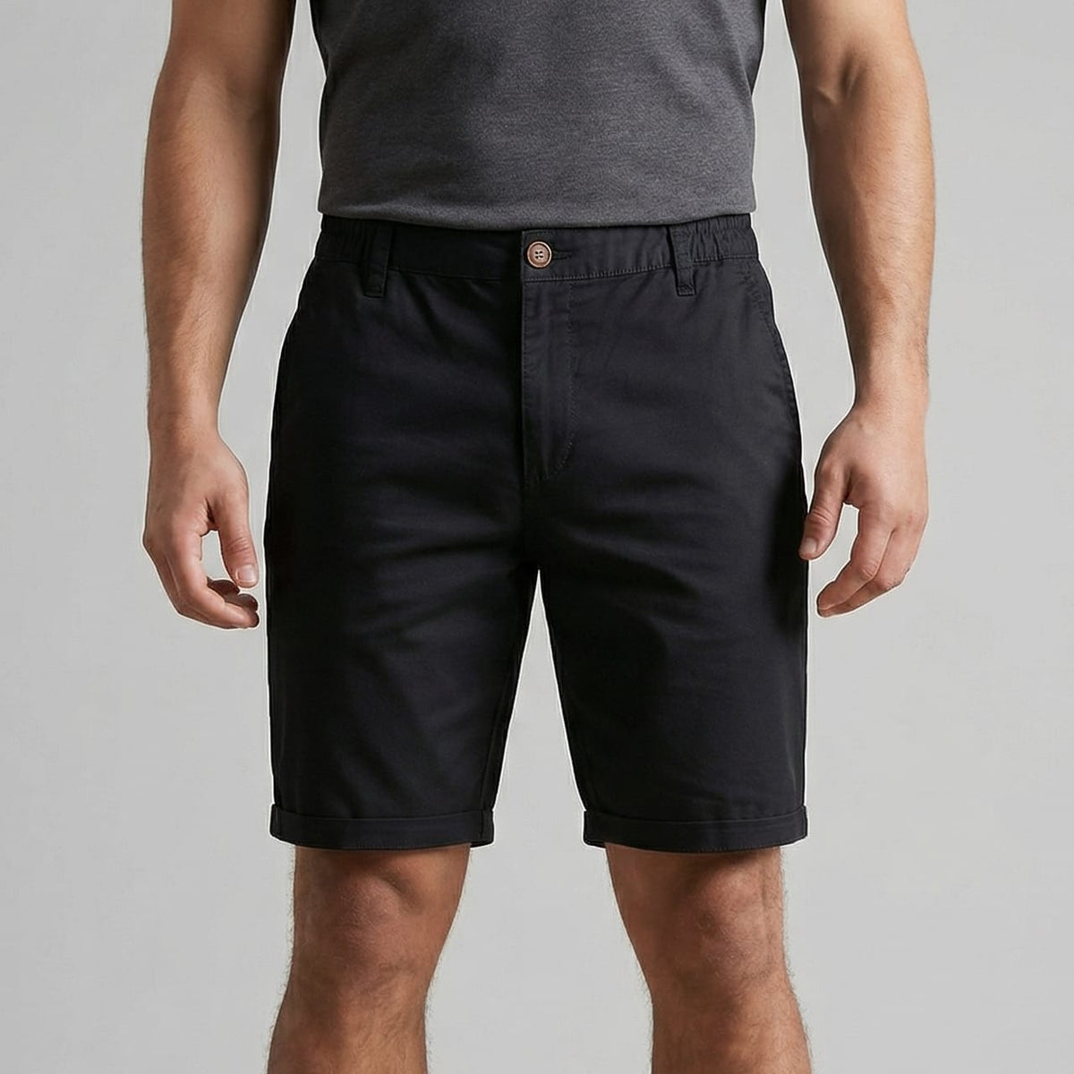 Herren Chinoshorts mit Umschlagsaum | Onno_1