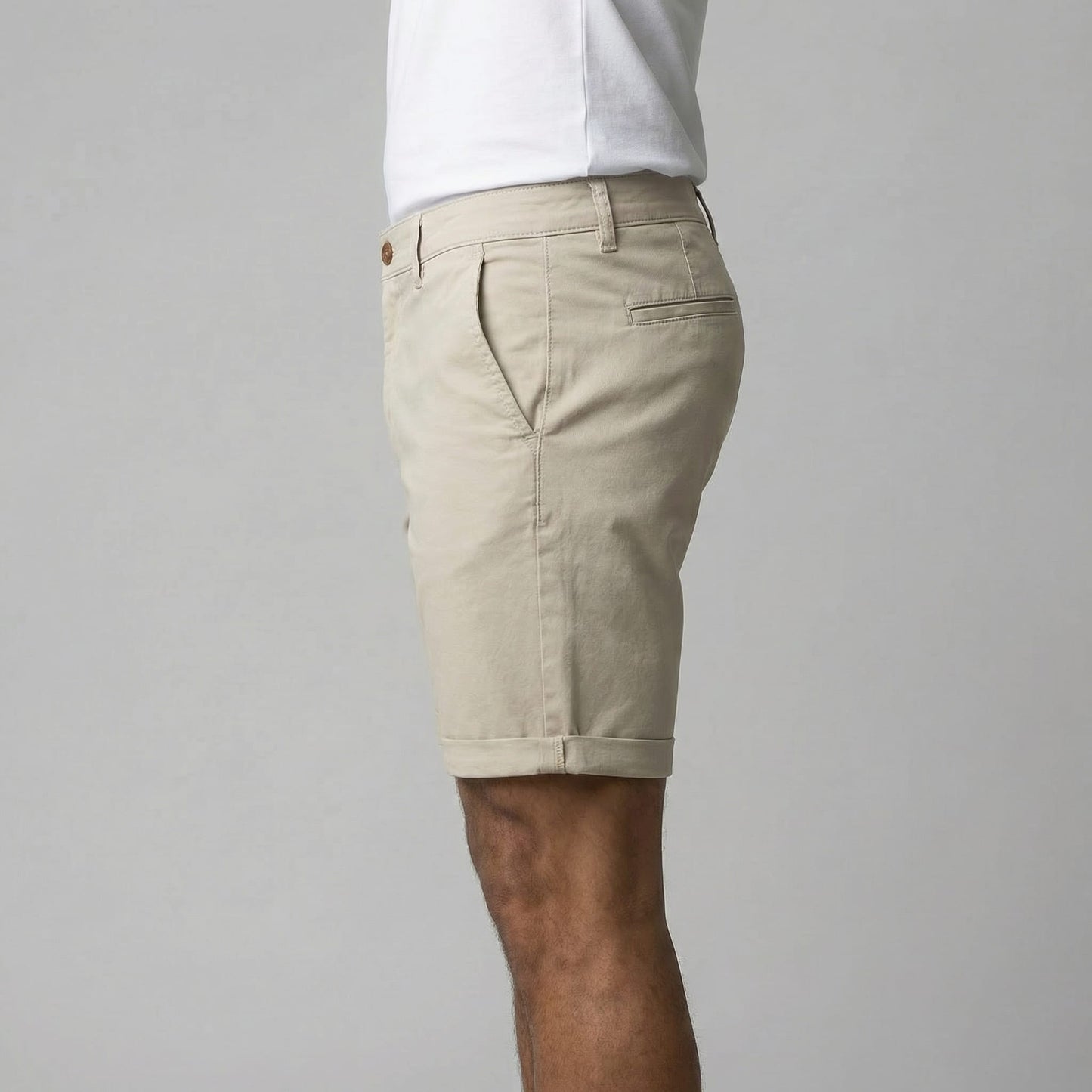 Herren Chinoshorts mit Umschlagsaum | Onno_12