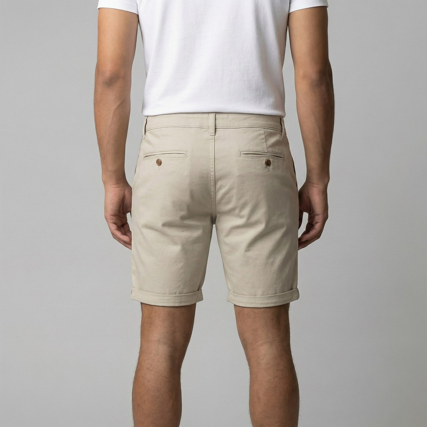 Herren Chinoshorts mit Umschlagsaum | Onno_13