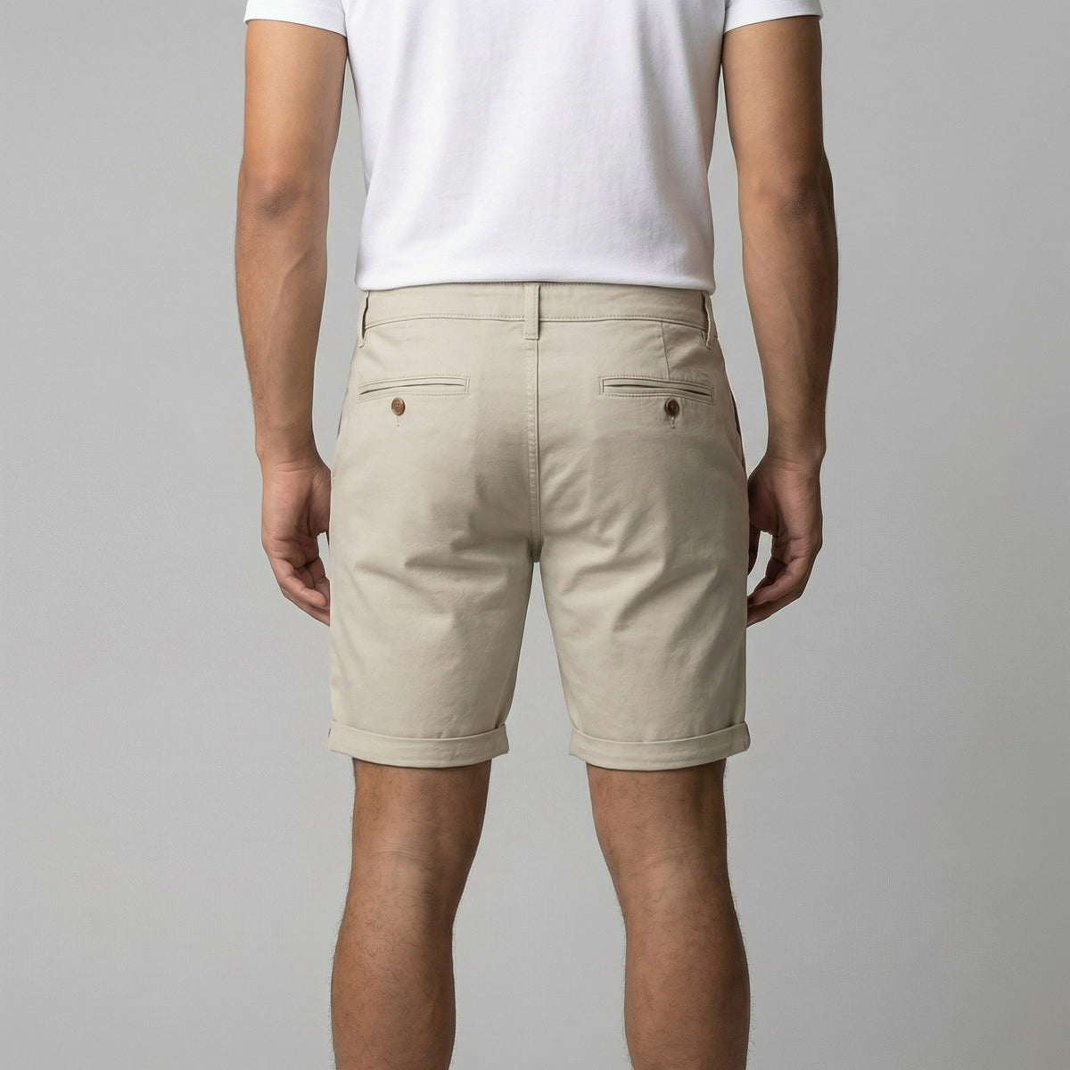 Herren Chinoshorts mit Umschlagsaum | Onno