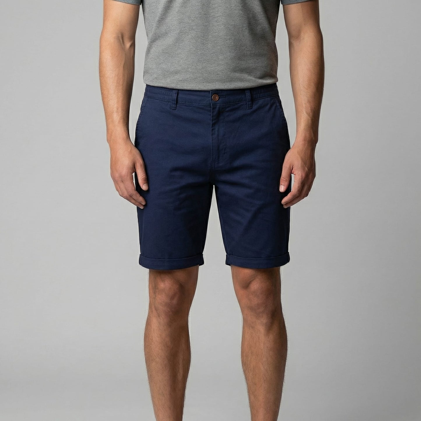 Herren Chinoshorts mit Umschlagsaum | Onno_16