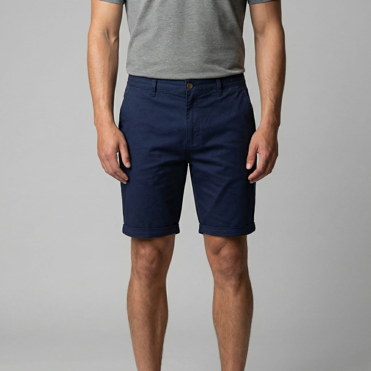 Herren Chinoshorts mit Umschlagsaum | Onno