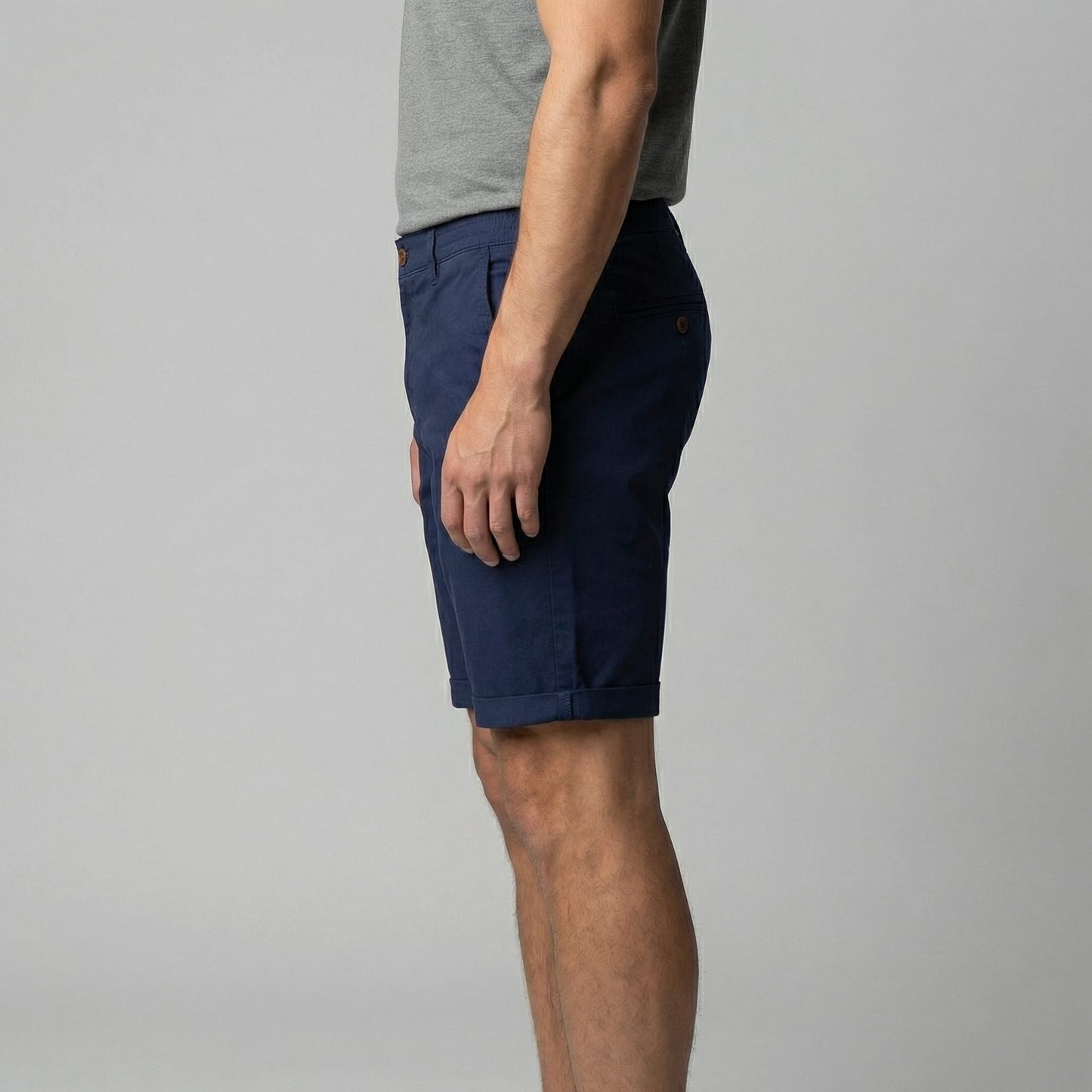 Herren Chinoshorts mit Umschlagsaum | Onno_17
