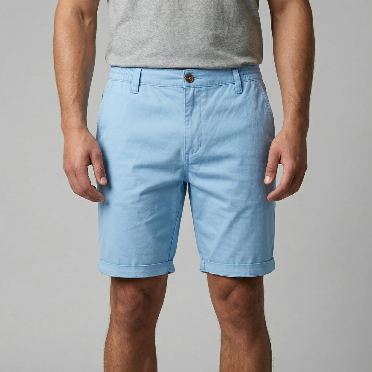 Herren Chinoshorts mit Umschlagsaum | Onno_21