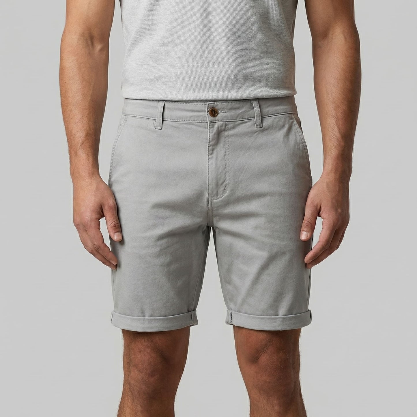 Herren Chinoshorts mit Umschlagsaum | Onno_6