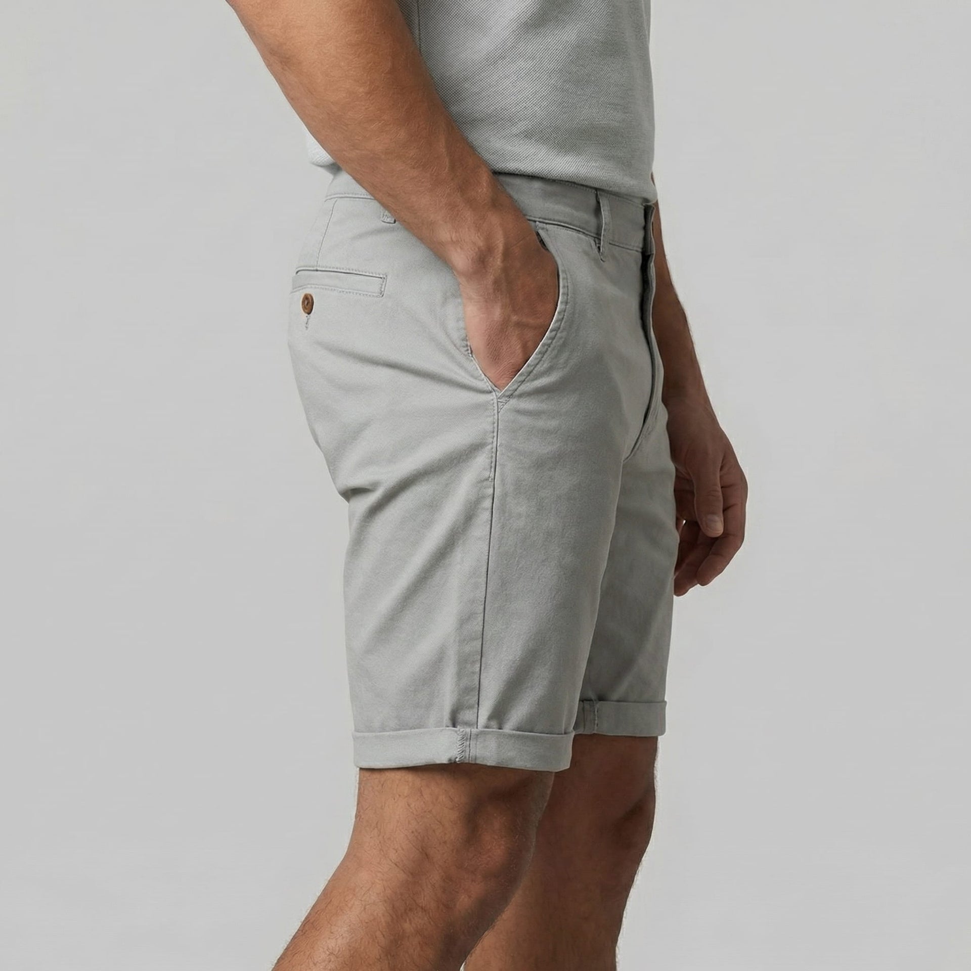 Herren Chinoshorts mit Umschlagsaum | Onno