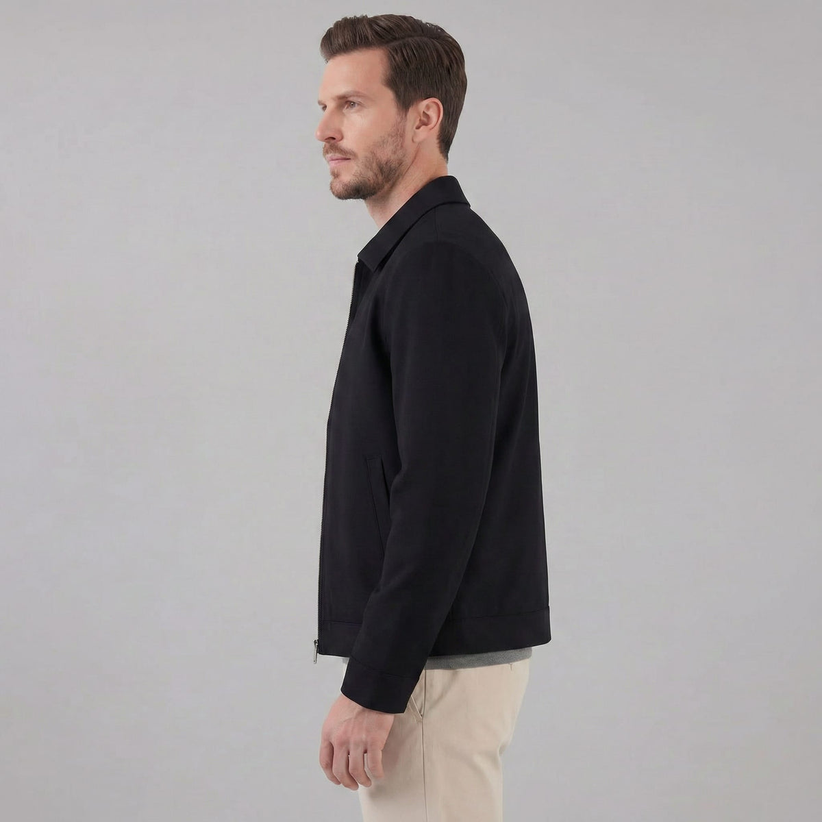 Herren Blouson mit Hemdkragen Slim Fit | Thaddäus_2