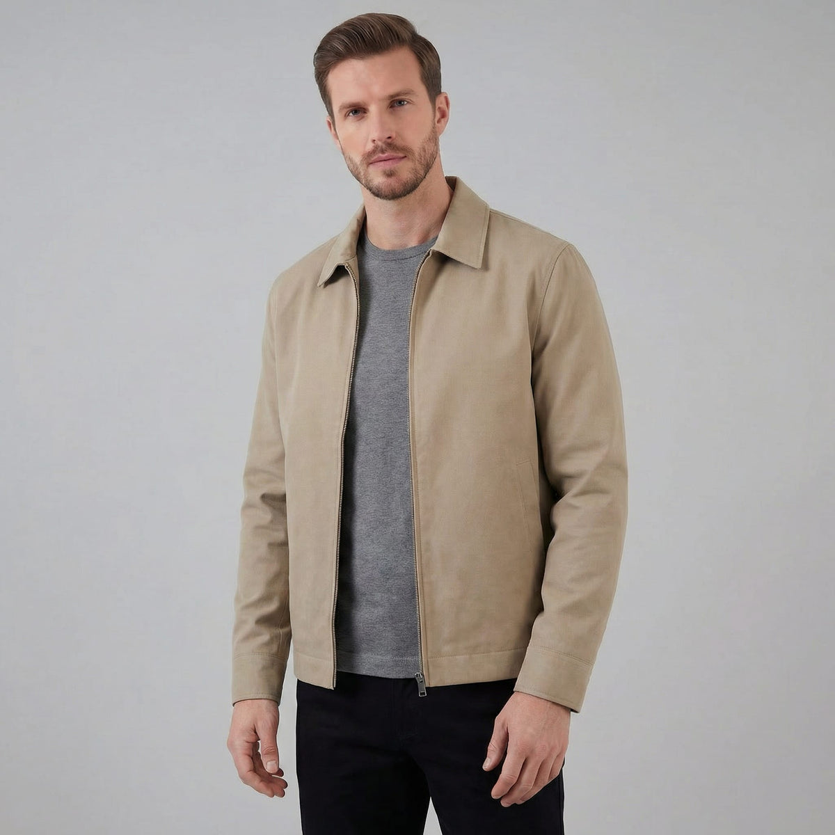 Herren Blouson mit Hemdkragen Slim Fit | Thaddäus_6