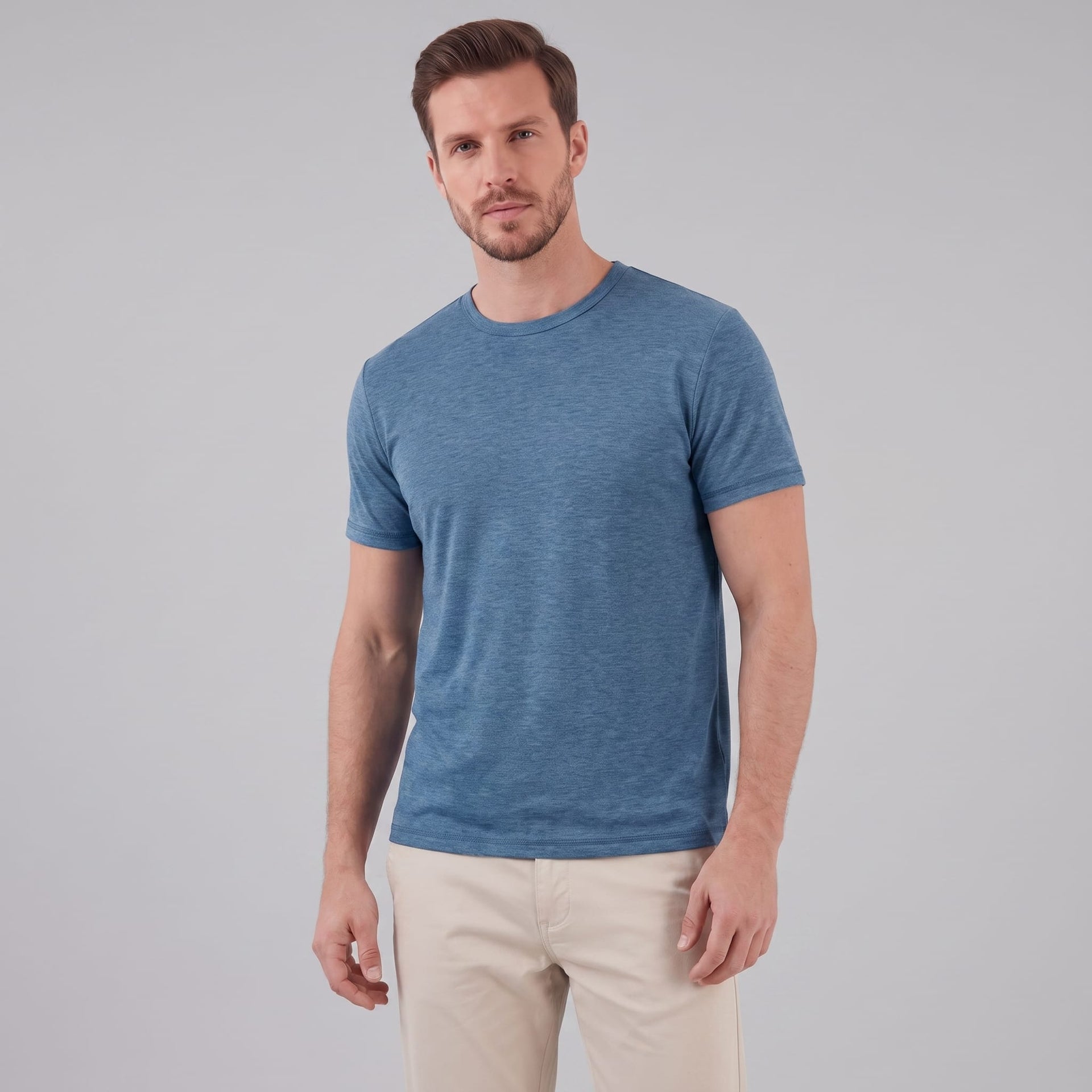 Herren Jerseyshirt mit Rundhalsausschnitt | Gerald