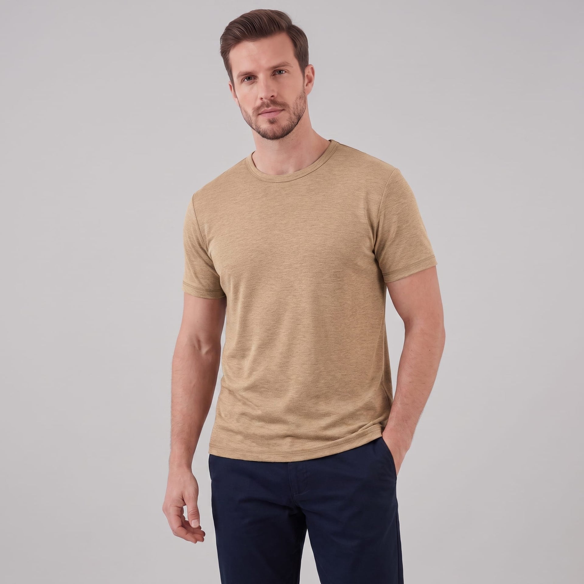 Herren Jerseyshirt mit Rundhalsausschnitt | Gerald