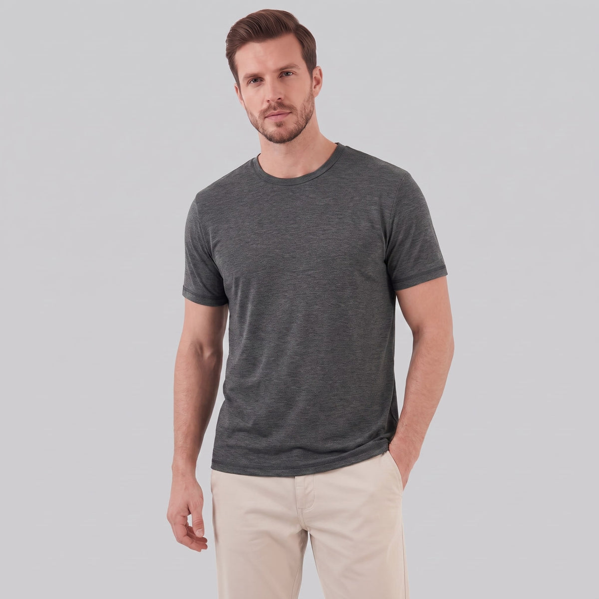 Herren Jerseyshirt mit Rundhalsausschnitt | Gerald