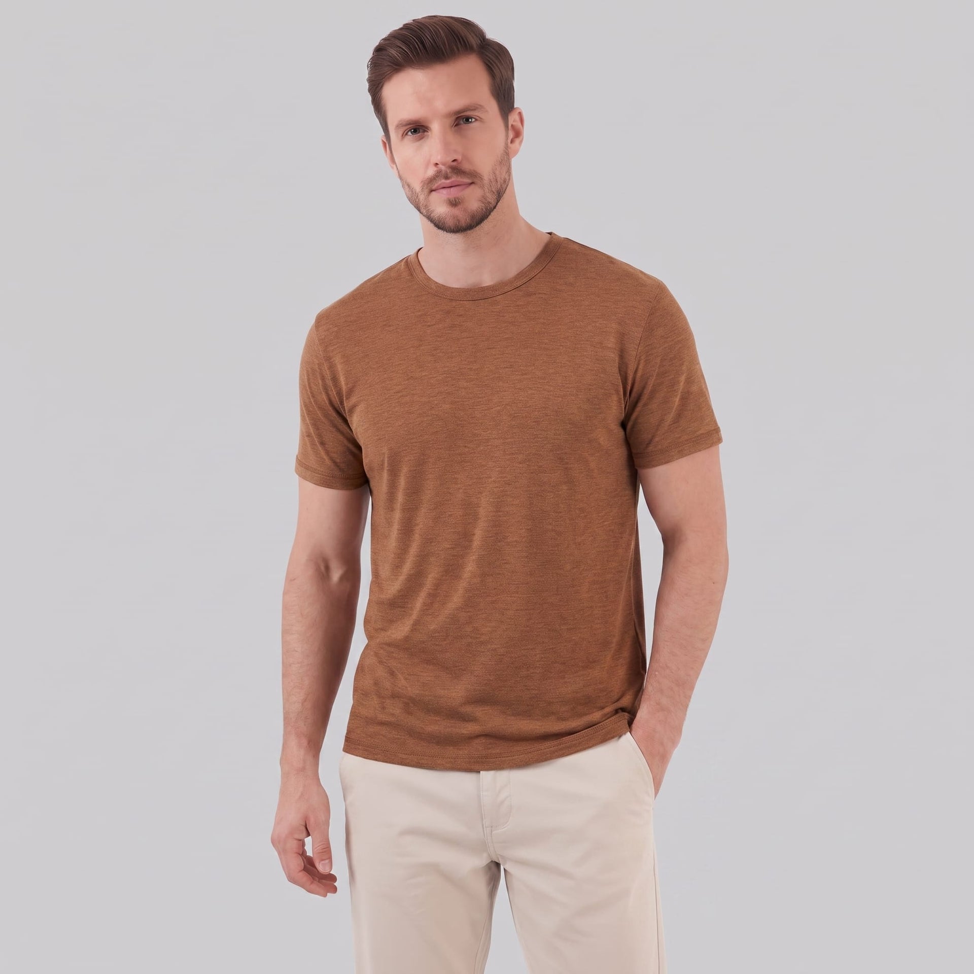 Herren Jerseyshirt mit Rundhalsausschnitt | Gerald