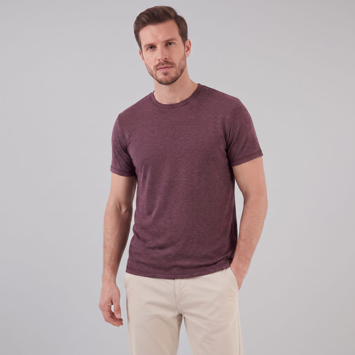 Herren Jerseyshirt mit Rundhalsausschnitt | Gerald