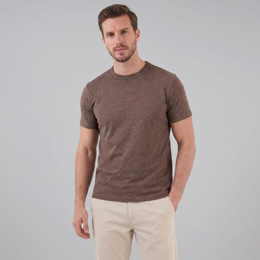 Herren Baumwollshirt in Melange-Optik | Gerhard_1