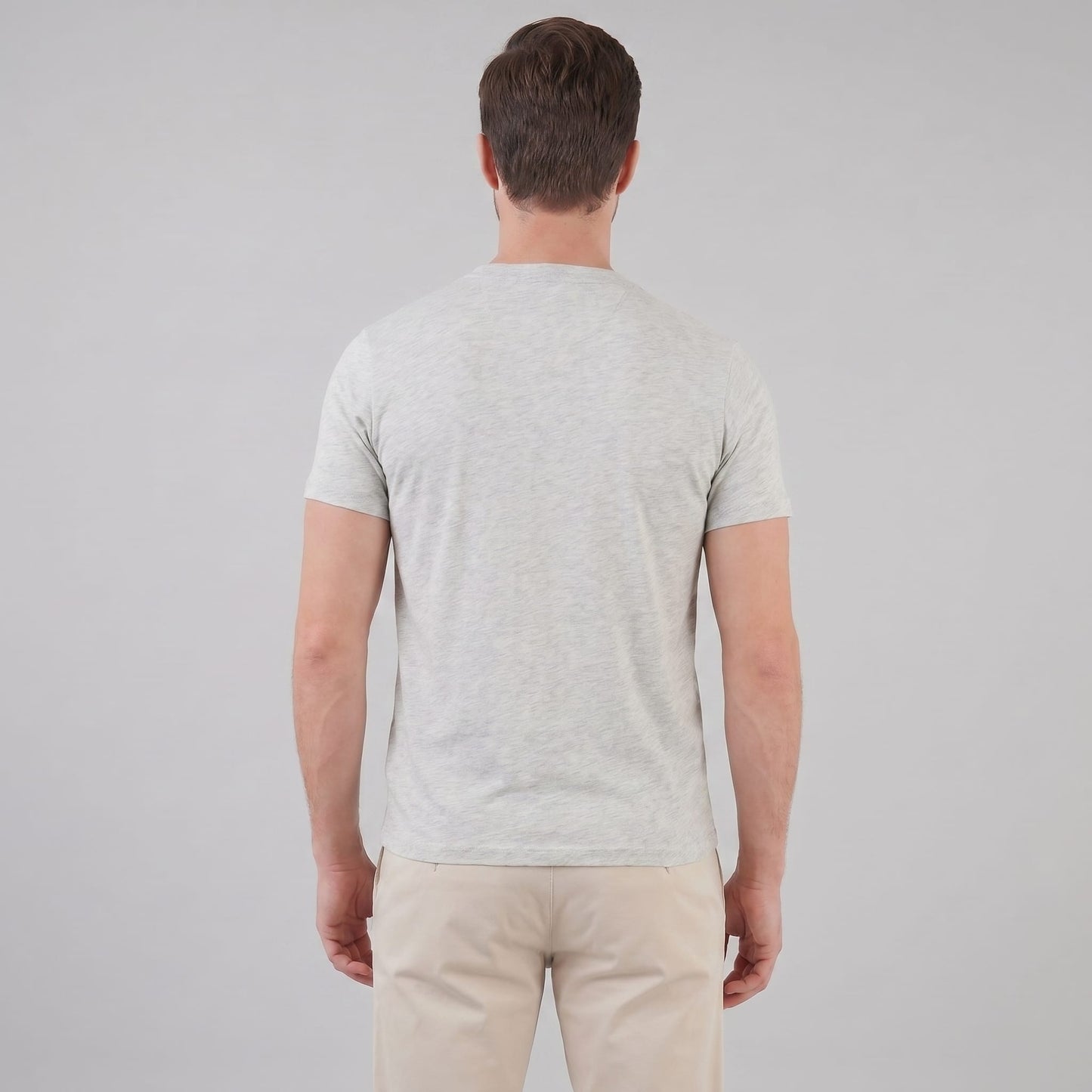 Herren Baumwollshirt in Melange-Optik | Gerhard_14