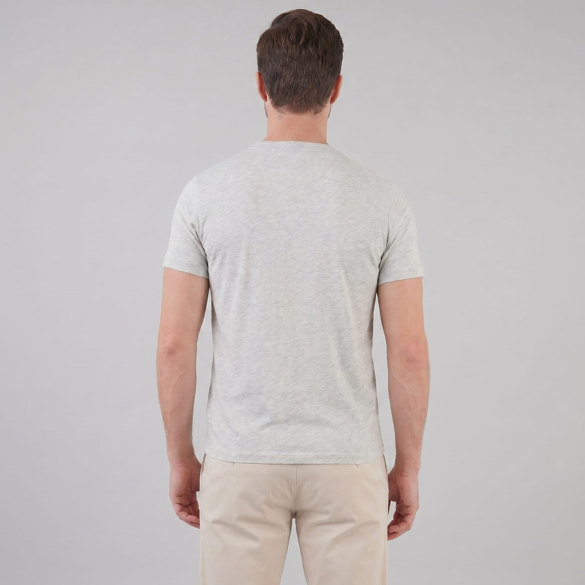 Herren Baumwollshirt in Melange-Optik | Gerhard