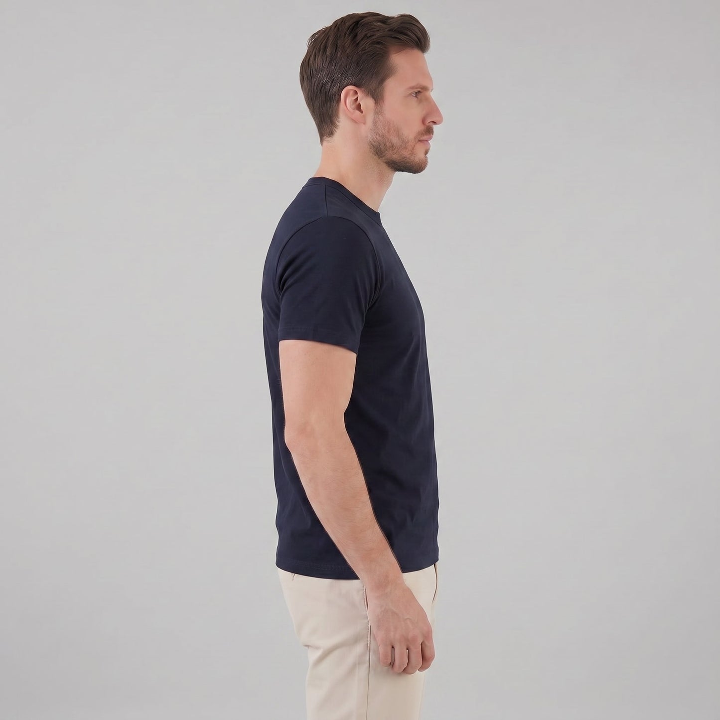 Herren Baumwollshirt in Melange-Optik | Gerhard_17