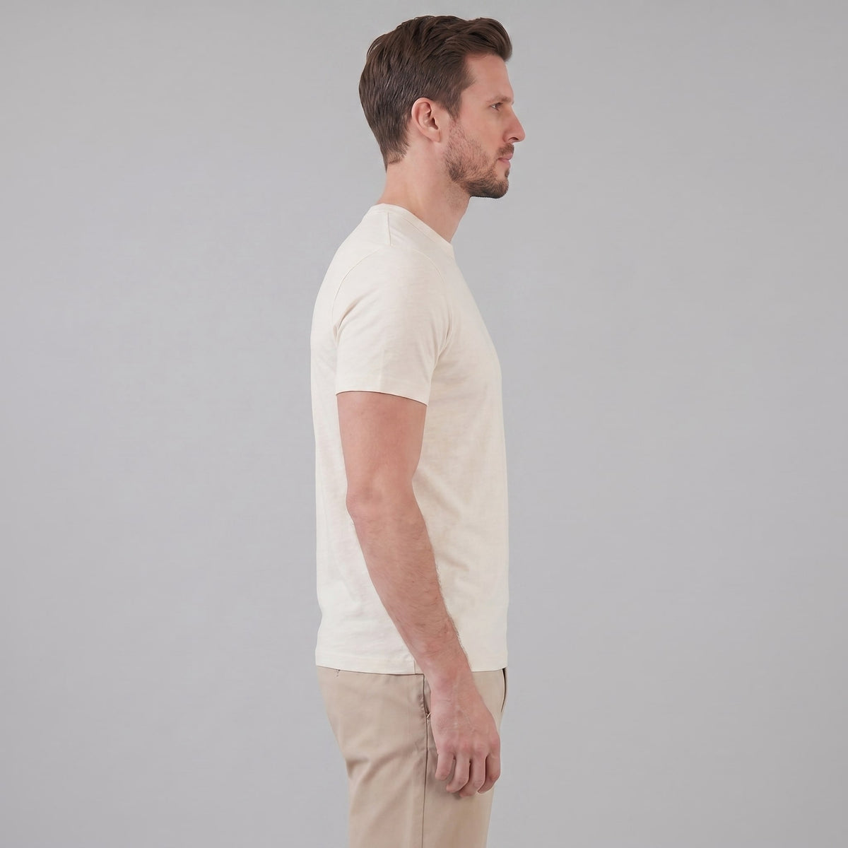 Herren Baumwollshirt in Melange-Optik | Gerhard_8